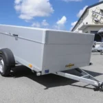 Remorque Aluminium Humbaur – 251 X 133 Cm Ridelle DE 500 Mm et Capot SÉcurisÉ – 1 Essieu Non FreinÉ- Ptac : 750 Kg