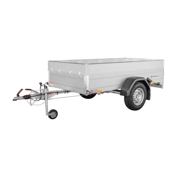 Remorque Saris Aluminium avec Capot SÉcurisÉ – Mc 255 133 1350 1 C – Ptac 1350 Kg – 1 Essieu FreinÉ