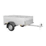 Remorque avec Capot SÉcurisÉ Saris – Patc 750 Kg – 255 X 133 X H 50 Cm – 1 Essieu Non FreinÉ