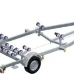 Porte Bateau Immergeable Sun Way – D2411 – Ptac : 1000 Kg – Kit Multi Rouleaux – 1 Essieu FreinÉ