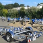 Porte Bateau Immergeable Sun Way Fast – D2413 – Ptac : 1350KG – Kit Rouleaux – 1 Essieu FreinÉ