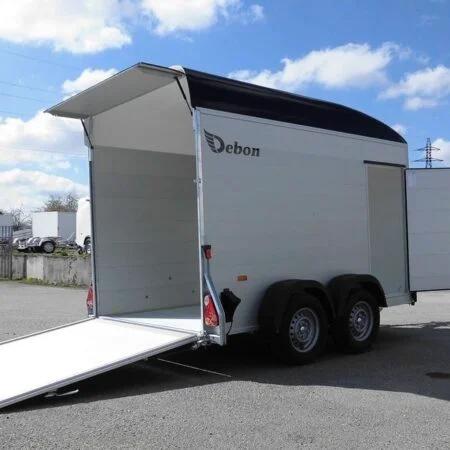 Remorque Fourgon EN Aluminium + Porte LatÉrale Debon C700 Roadster – Ptac : 2600 Kg – 376X179XH200 Cm
