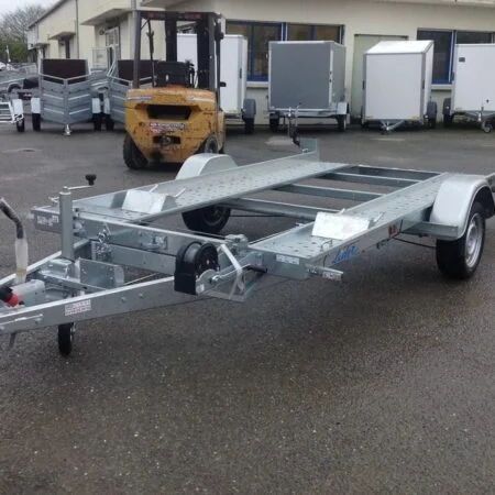 Porte Voiture Lider avec Petites Rampes – 1 Essieu – Ptac : 1600 Kg – 361 X 185 Cm