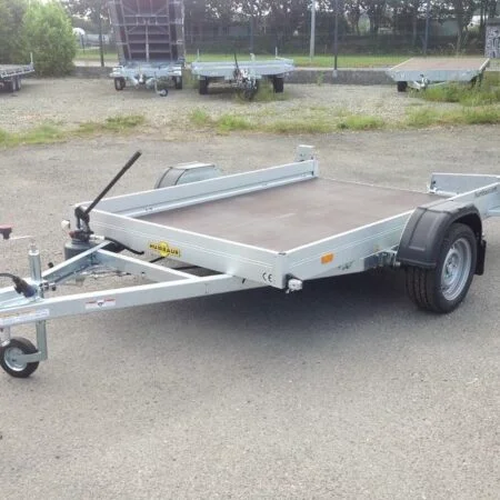 Plateau 1 Essieu Abaissable Humbaur – 250 X 155 X H15 Cm – Ptac : 750 Kg