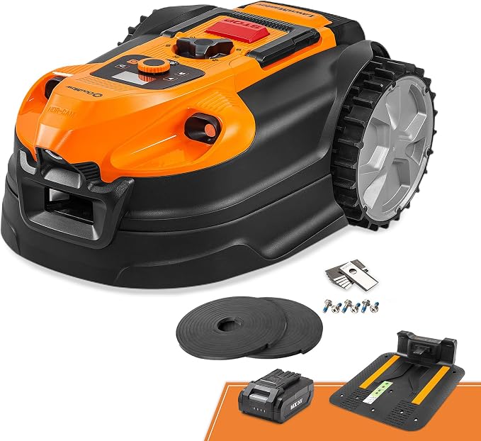 Lawnmaster OcuMow®18 Tondeuses Robot sans Fil de Limite 500 m², Navigation visuelle, évitement Automatique des Obstacles, Station de Charge Automatique, Zones interdites virtuelles