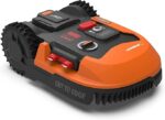 WORX Landroid Plus WR148E Robot Tondeuse Connecté e t Intelligent, 800 m² Surf.Max 900 m², Installation Facile, Configurable, Pente 35%, détecteur de Pluie, Coupe près des Bordures, Tonte Rapide